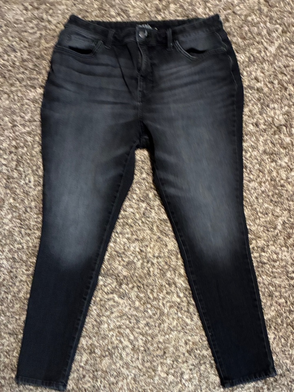 Time and Tru Black Washed Skinny Jeans